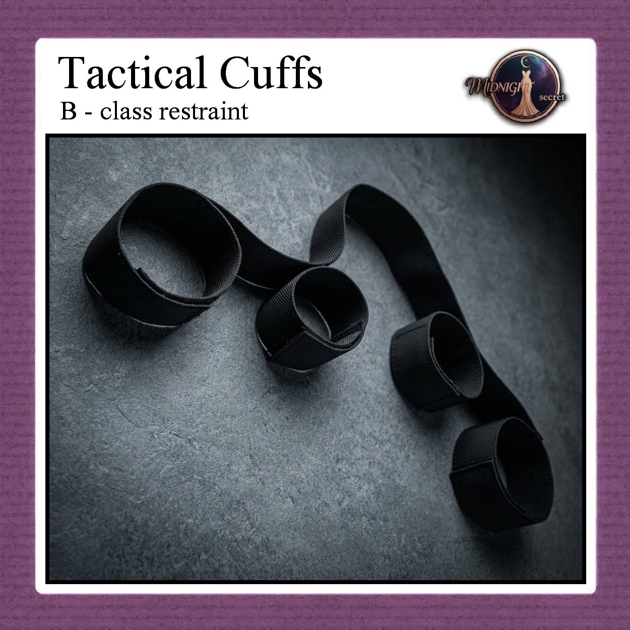 Pekalongan Midnight Tactical Cuffs - B class restraint - Aksesoris BDSM