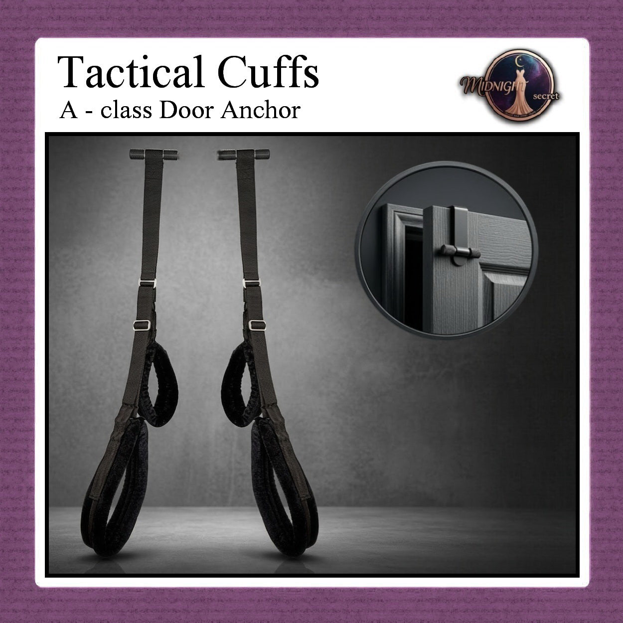 Pekalongan Midnight Tactical Cuffs - Door Anchor System - A class restraint - Aksesoris BDSM Pintu