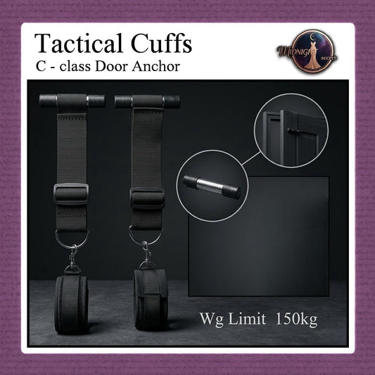 Pekalongan Midnight Tactical Cuffs - Door Anchor System - C class restraint - Aksesoris BDSM Pintu
