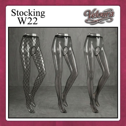 Pekalongan Veloura Stocking Sexy Tinggi Pinggang Lingerie Fish Net - W22