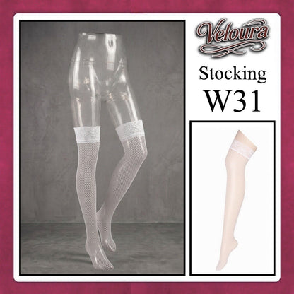 Pekalongan Veloura Stocking Sexy model Jala Renda Flower / Fish Net - W31