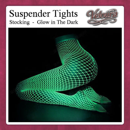 Pekalongan Veloura Stocking Sexy Tinggi Glow in the Dark Lingerie - GITD W60