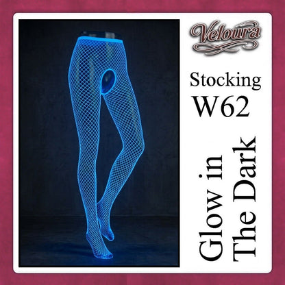 Pekalongan Veloura Stocking Sexy Tinggi Glow in the Dark Lingerie - GITD W60