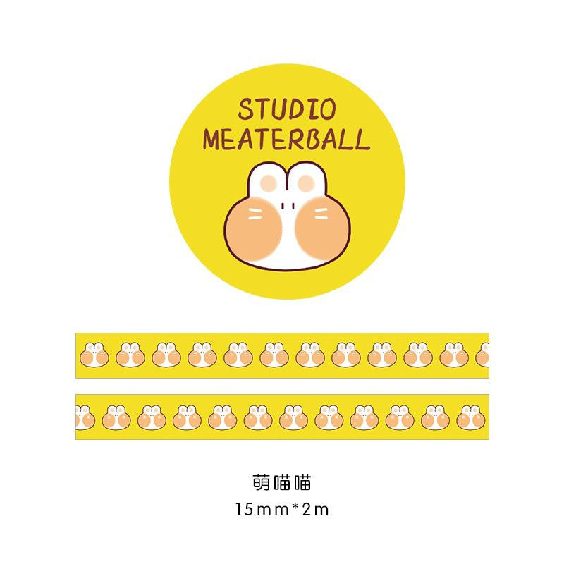Stiker Roll Motif Cartoon Unik Lucu Roll Tape Scrapbook DIY Stationary Sticker Kit Book Journal Decoration Selotip Washi Tape Kartun Jepang Dekorasi DIY