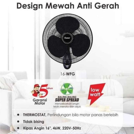 Pekanbaru Kipas Angin Cosmos 16-Wfg 16 Inch / Kipas Angin Dinding 16 Wfg / Kipas Angin Tembok 16 Wfg
