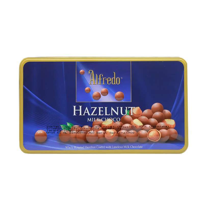 Pekanbaru Alfredo Hazelnut Milk Choco 180Gr Tin