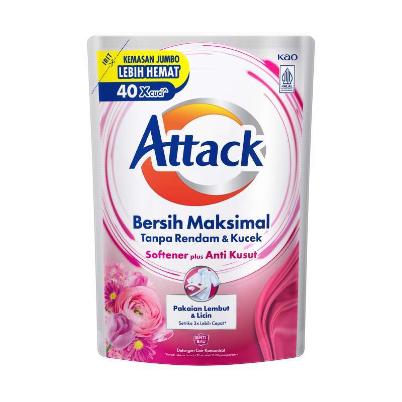 Pekanbaru ATTACK DETERGENT PLUS SOFTENER LIQUID 1200ML