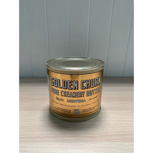 Pekanbaru Golden Churn Butter / Mentega Golden 2Kg Kemasan Kaleng