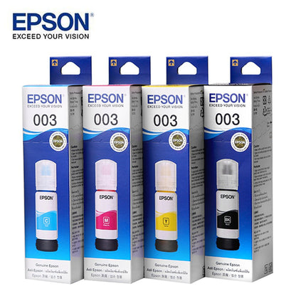 Pekanbaru Tinta Epson 003 Genuine (L1110/ L1210/ L1216/ L1250/ L1256/ L3100/ L3101/ L3110/ L3210/ L3150/ 3250/ L3256/ L5190/ L5290/ L5296)