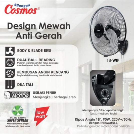 Pekanbaru Kipas Angin Dinding Cosmos Wif-1803 Ps / Wall Fan Cosmos  18 Wif Industrial Fan
