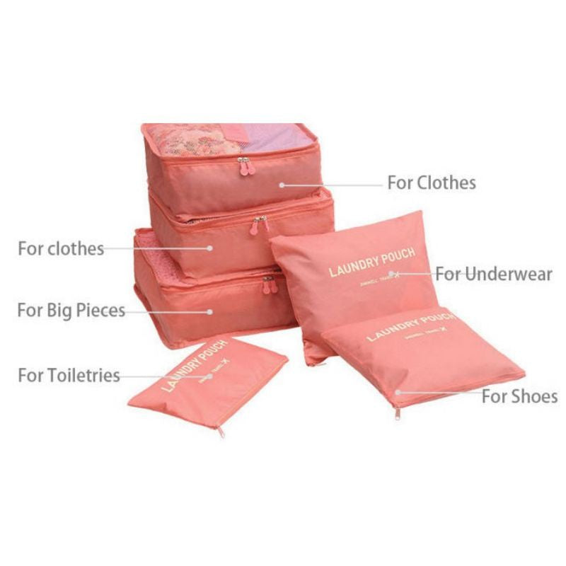 Pekanbaru Travel 6 In 1 Bag Set Storage Organizer Koper / Tas