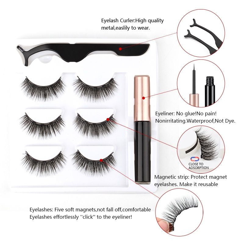 Pekanbaru Eyelash Magnetic 1 Set Lengkap Bulu Mata Magnet 3 Psg