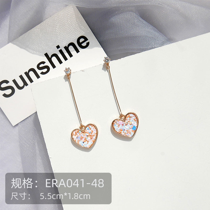 Anting Wanita Merah Cherry Love Anting Panjang Simple Elegan Buah Long Strawberry Woman Earrings Anting Berkualitas Anting Drop Korean Style