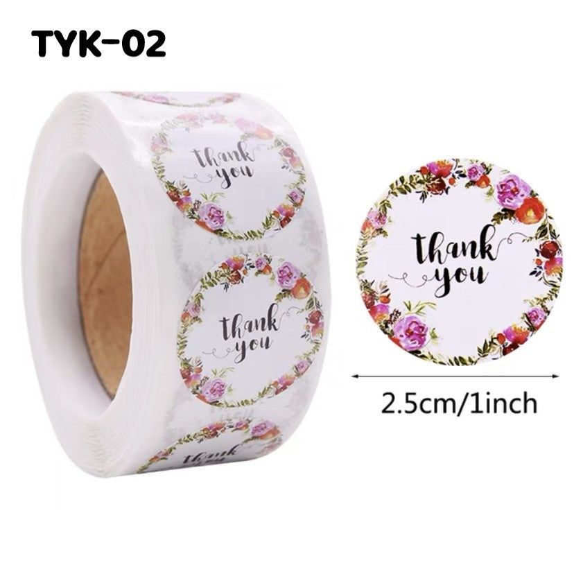 Pekanbaru Sticker / Stiker Hampers Bulat Thank You Per Pack