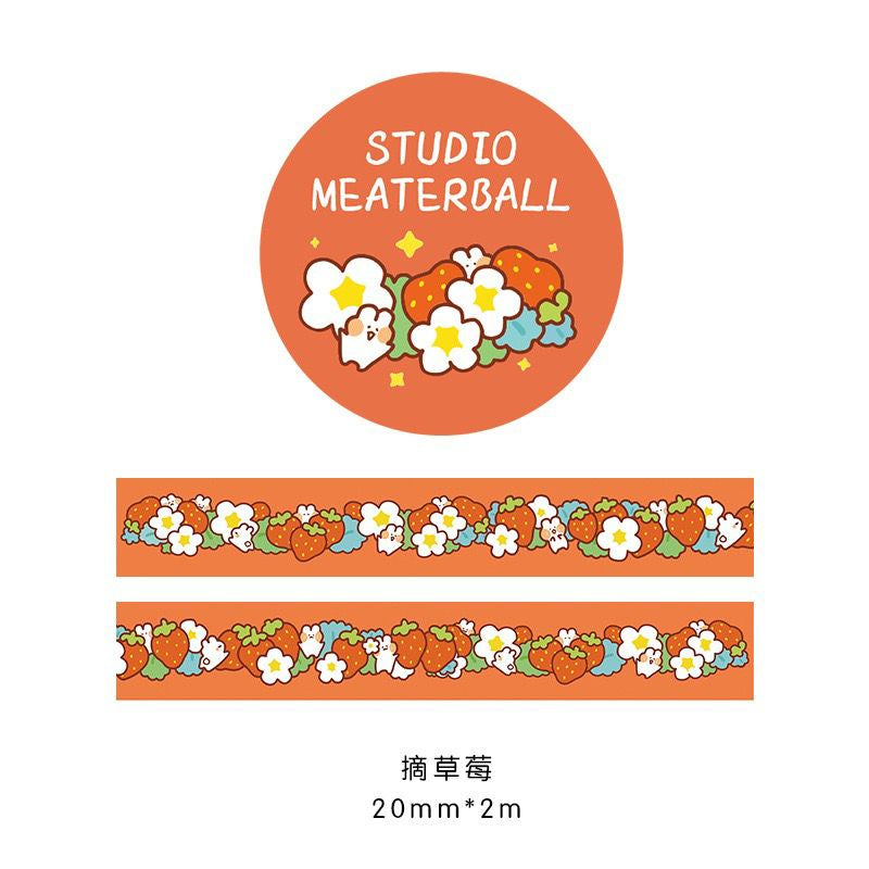 Stiker Roll Motif Cartoon Unik Lucu Roll Tape Scrapbook DIY Stationary Sticker Kit Book Journal Decoration Selotip Washi Tape Kartun Jepang Dekorasi DIY