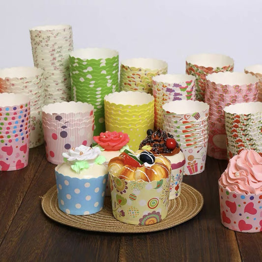 Pekanbaru Paper Case Muffin Cupcake Bulat Motif (Per 25Pcs)