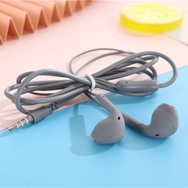 HR- Headset U19 Macaron Matte Colorfull Hifi Stereo Extra Bass Handsfree Earphone Jack 3.5mm with Mic