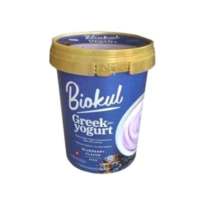 Pekanbaru Biokul Yogurt Greek Blueberry 473Gr
