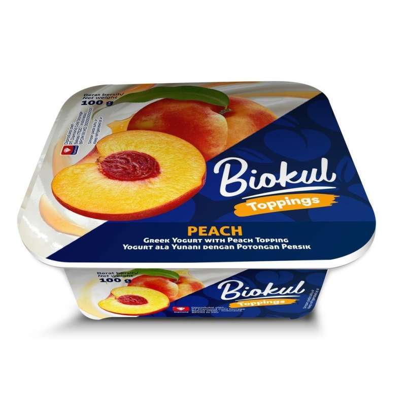 Pekanbaru Biokul Yogurt Greek Topping Peach 100G