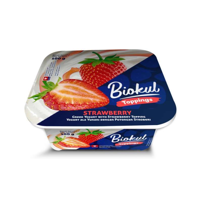 Pekanbaru Biokul Yogurt Greek Topping Strawberry 100G