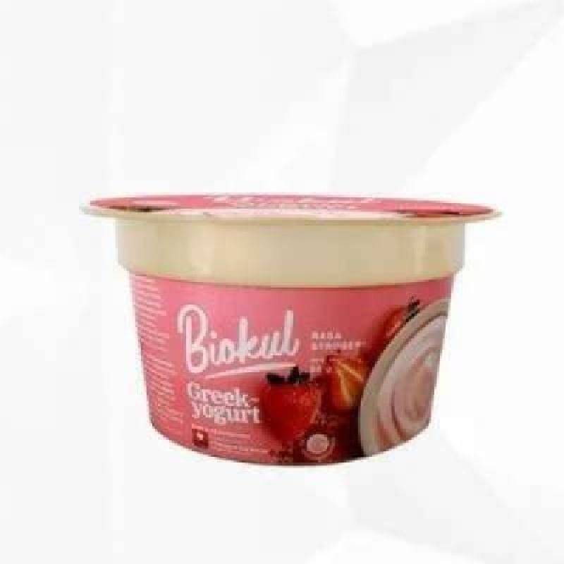 Pekanbaru Biokul Yogurt Greek Strawberry 80Gr