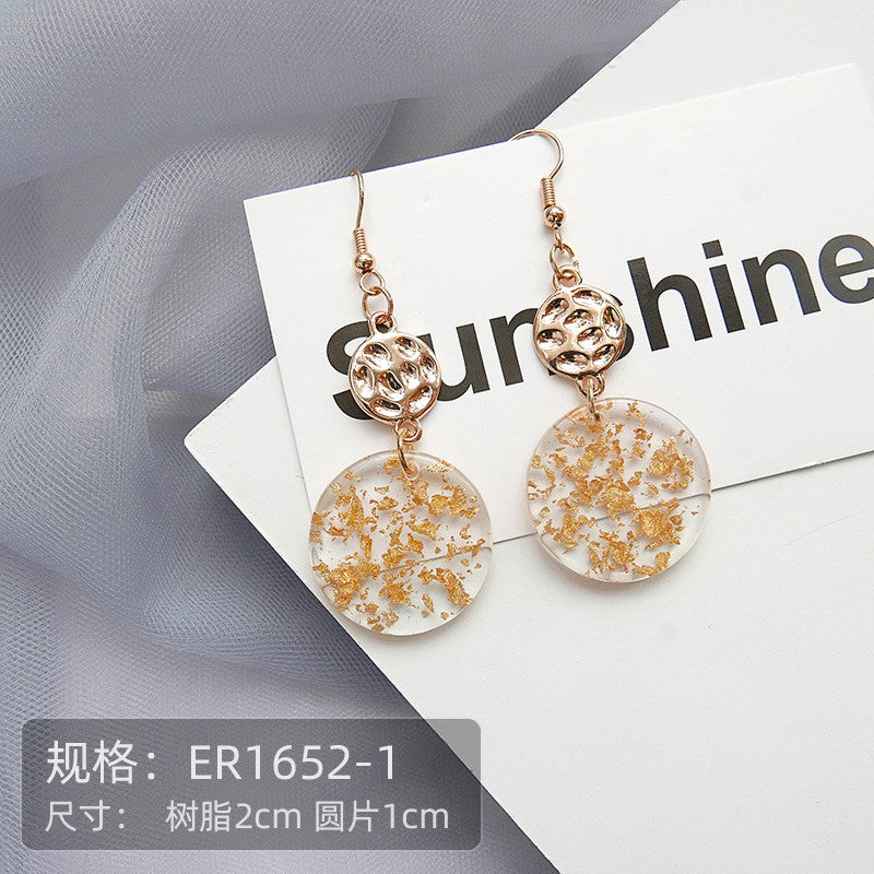 Anting Wanita Korea Bling Emas Putih Besar Bulat Korea Simple Elegan Anting Berkualitas Anting Besar Korean Style Anting Hook Anting Hoop