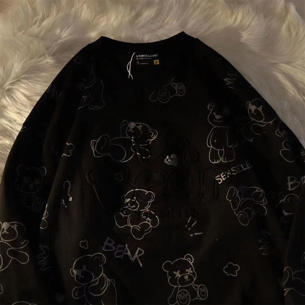 Sweater Oversize Dr Bear Beruang XX Teddy Bear Many Bears On The Top Timbul Berkualitas Aesthetic Street Style Beruang Kecil Baju Couple Unisex Senseless Korean Style