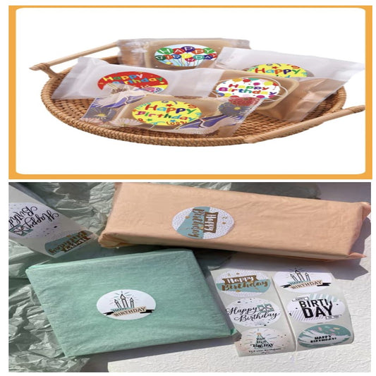 Pekanbaru Sticker / Stiker Hampers Happy Birthday Bulat Per Pack