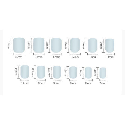 Pekanbaru (24Pcs Free Lem) Kuku Palsu Murah Tahan Air Fashion Nail Art 3D Korea Fake Nails Manicure