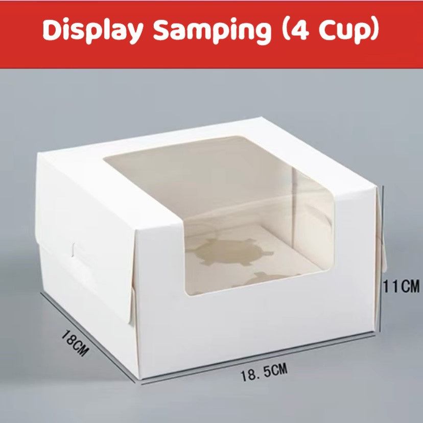 Pekanbaru Box / Kotak Cupcake Muffin Karton Dengan Display