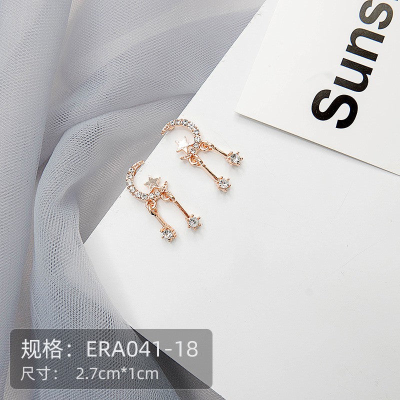 Anting Wanita Korea Bling Emas Putih Besar Bulat Korea Simple Elegan Anting Berkualitas Anting Besar Korean Style Anting Hook Anting Hoop
