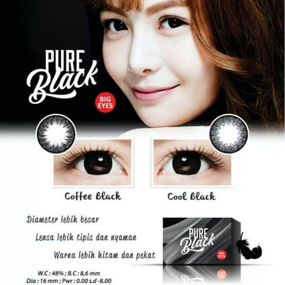 Pekanbaru Softlens Pure Black /Softlens 16Mm/Softlens Normal Minus