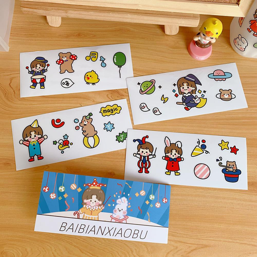 Stiker 2d Tumblr Aesthetic Sticker PVC Korean Cute Girl Love Bear Stiker Lucu Dekorasi Gelas Diary DIY Ins Stationary Kit