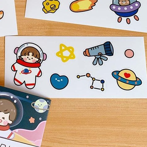 Stiker 2d Tumblr Aesthetic Sticker PVC Korean Cute Girl Love Bear Stiker Lucu Dekorasi Gelas Diary DIY Ins Stationary Kit
