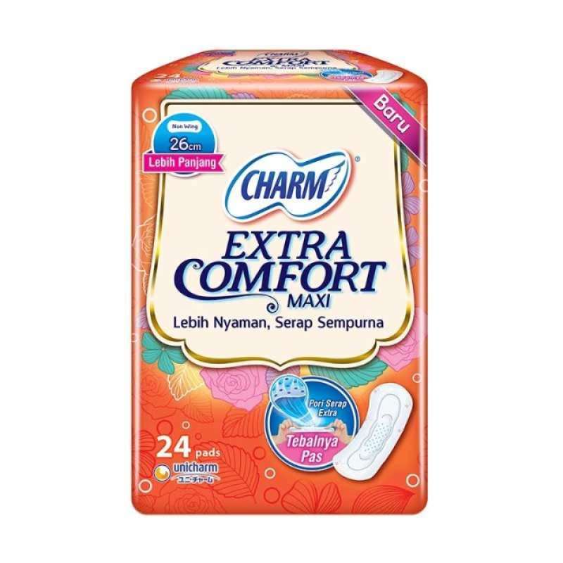 Pekanbaru CHARM EXTRA COMFORT MAXI NON WING 25CM [24 PADS]
