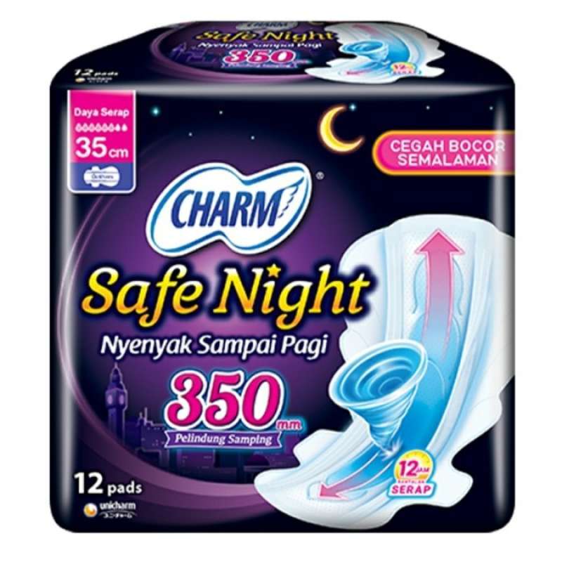 Pekanbaru CHARM BODY FIT NIGHT WING GATHER 35 CM 12 PADS