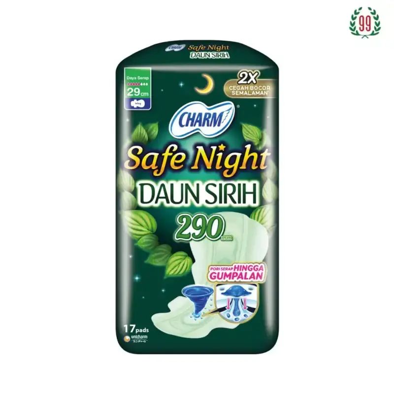 Pekanbaru CHARM SAFE NIGHT DAUN SIRIH 29CM 17 PADS