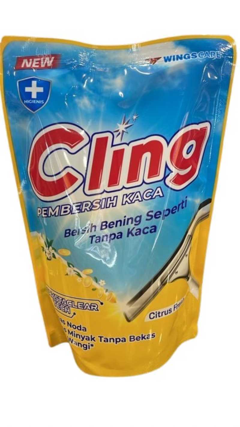 Pekanbaru CLING GLASS CLEANER LEMON 400ML PCH