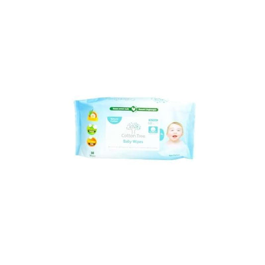 Pekanbaru Cotton Tree Baby Wipes Non Perfume 50'S
