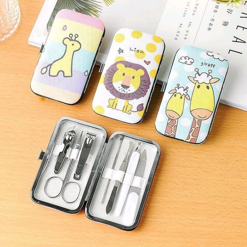 Pekanbaru Peralatan Menicure 7In1 Mini Stainless Stell Gunting Kuku Portable