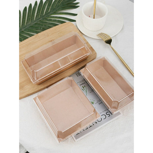 Pekanbaru Mini Cake Box / Kotak Kue Mini Warna Kraft Putih Dengan Tutup
