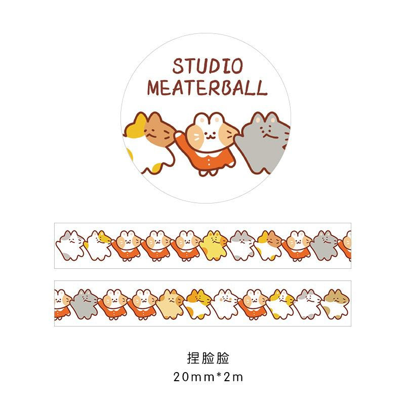 Stiker Roll Motif Cartoon Unik Lucu Roll Tape Scrapbook DIY Stationary Sticker Kit Book Journal Decoration Selotip Washi Tape Kartun Jepang Dekorasi DIY
