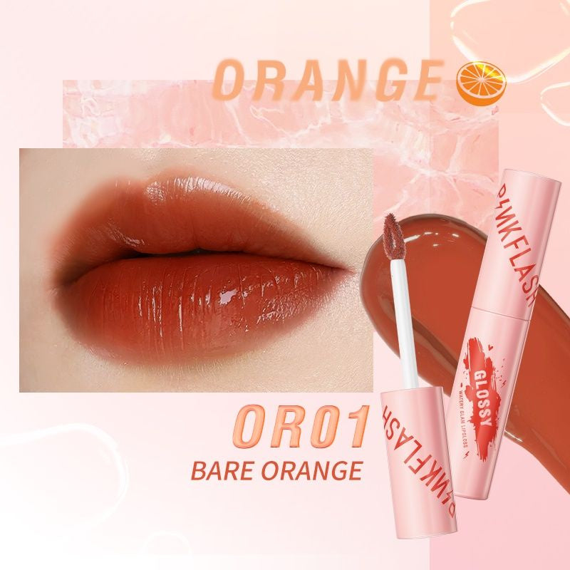Pekanbaru Pinkflash Watery Glam Lipgloss Super Glossy Shiny Lip Tint High Quality