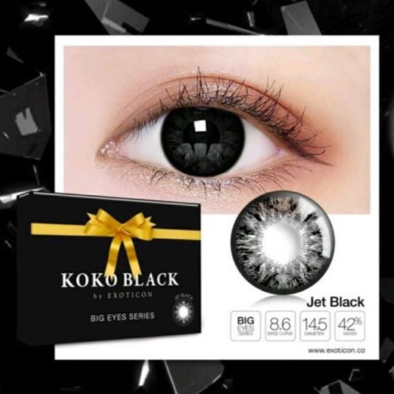 Pekanbaru Softlens X2 Koko Black 14.5Mm Normal Minus/Softlens Minus/Softlens Normal /Kacamata/Kontaklensa