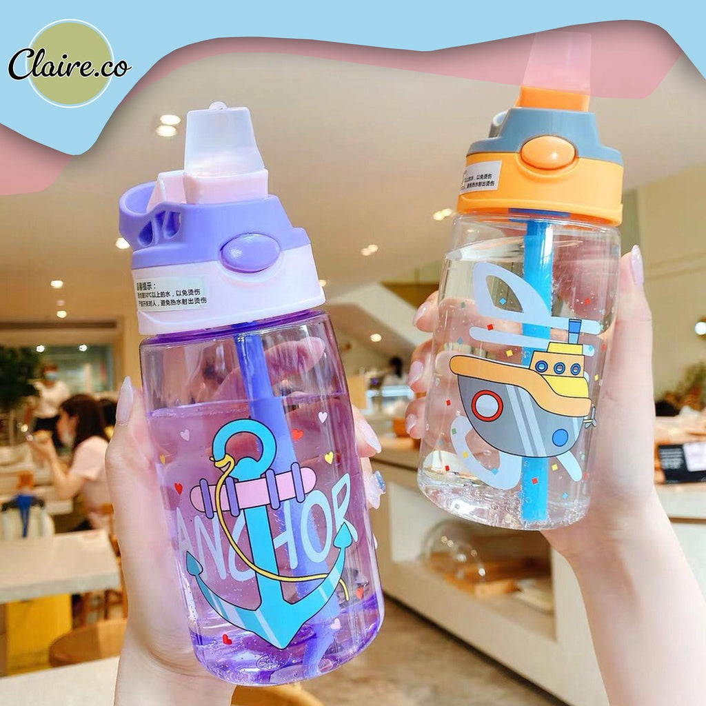 BOTOL MINUM ANAK LUCU + SEDOTAN/MOTIF KARAKTER/BOTOL MINUM SEKOLAH