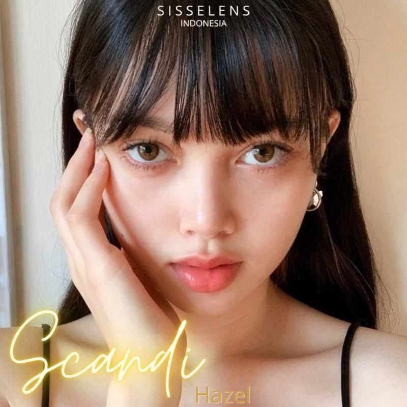 Pekanbaru Softlens Sisse Lens Scandi Gray/Hazel/Olive Normal Hingga Minus 14.5Mm Softlens Tanpa Ring