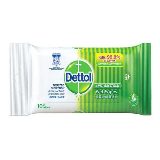 Pekanbaru Dettol Antiseptic Wet Wipes 10S