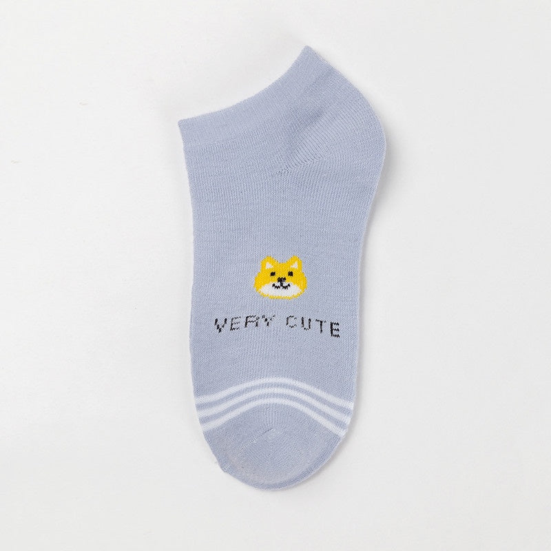 Kaos Kaki Lilac Ungu Doggy Women Socks Import Cute Kaos Kaki Berkualitas Kaus Kaki Lembut Nyaman Korean Style