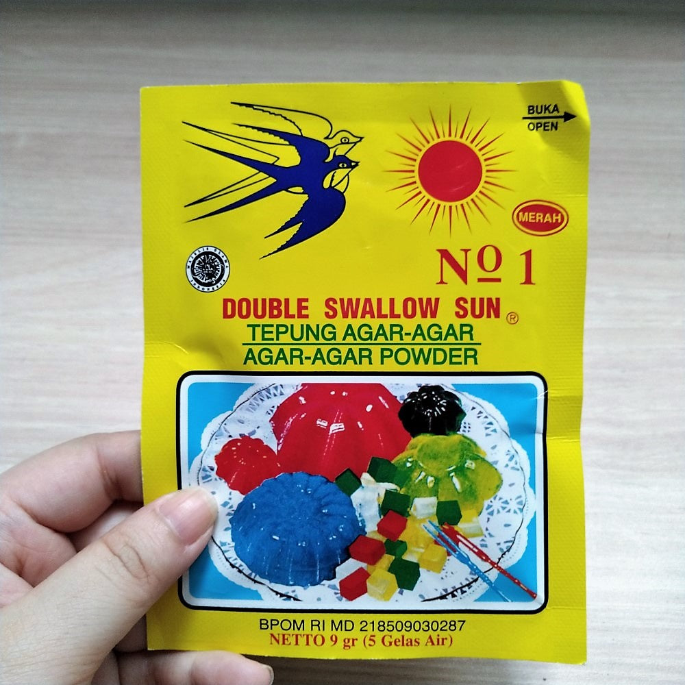 Pekanbaru Tepung Agar-Agar Double Swallow Sun Warna Warni