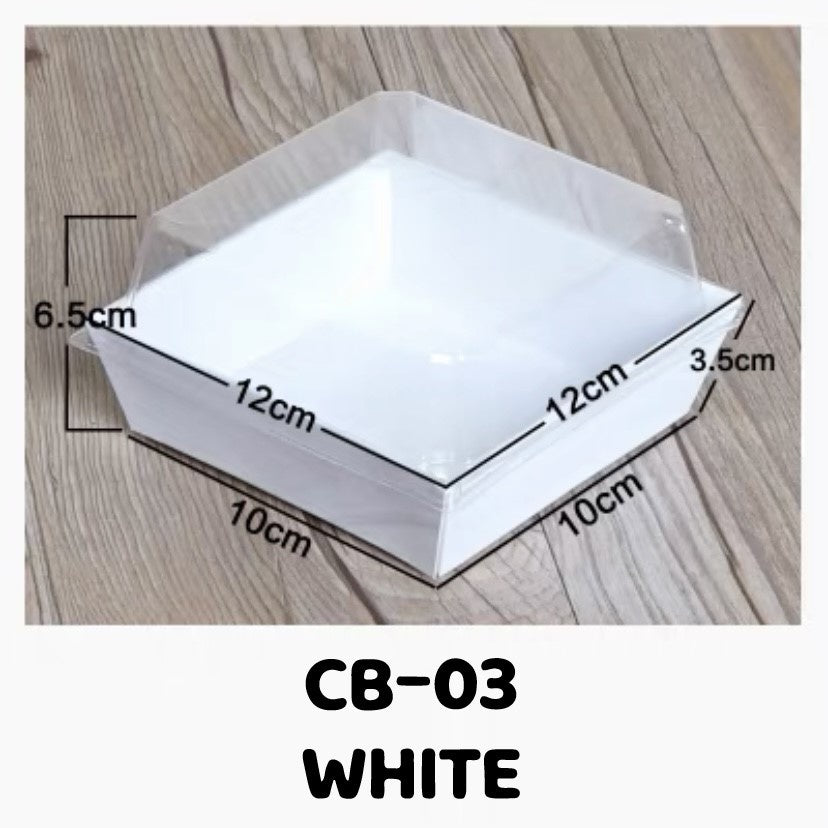 Pekanbaru Mini Cake Box / Kotak Kue Mini Warna Kraft Putih Dengan Tutup